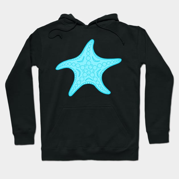 Starfish (blue) Hoodie by calenbundalas